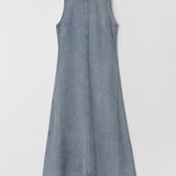 Bias Cut Denim Dress Denim Blue