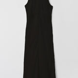 Bias Cut Linen Dress Jet Black