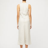 Bias Cut Linen Dress Natural Linen