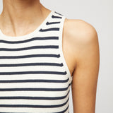 Cotton Spark Tank Sand Vanilla Stripe