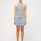 Cotton Spark Tank Sand Vanilla Stripe