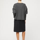 Crew Cable Knit Sweater Graphite