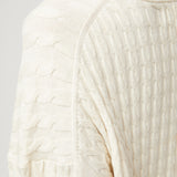 Crew Cable Knit Sweater Whipped Cream