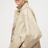 Cropped Trench Coat Khaki