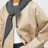 Cropped Trench Coat Khaki