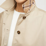 Cropped Trench Coat Khaki
