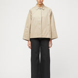 Cropped Trench Coat Khaki