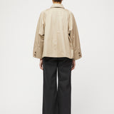 Cropped Trench Coat Khaki