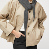 Cropped Trench Coat Khaki