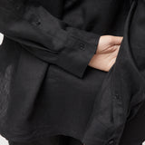 Linen Coastal Shirt Jet Black