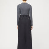 Linen Côte d'Azur Maxi Skirt Jet Black