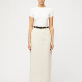 Linen Côte d'Azur Maxi Skirt Natural Linen