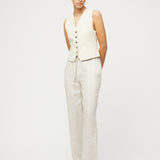 Linen Waistcoat Natural Linen