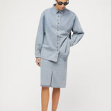 Workwear Shirt Washed Denim Blue