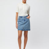 Celeste Pique Tee Charcoal Grey Melange