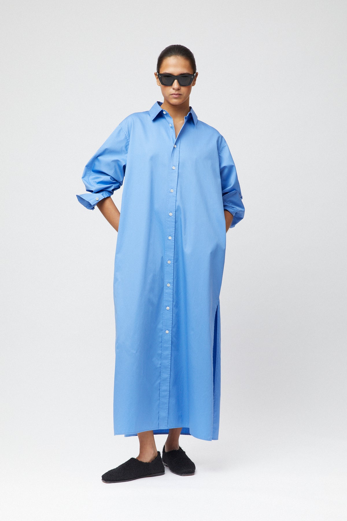 Shop FWSS Coastal Shirt Dress Cornflower Blue – Fall Winter Spring Summer