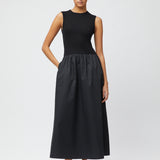 Drop Waisted Dress Black Macadamia