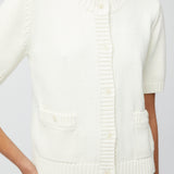Heavy Cotton Cardigan Tee Cream