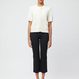 Heavy Cotton Cardigan Tee Cream