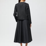 Linen Monaco Jacket Jet Black