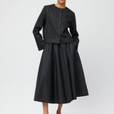 Linen Monaco Jacket Jet Black