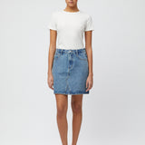 Ribbed Cap Sleeve Tee Salt