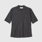 Celeste Pique Tee Charcoal Grey Melange
