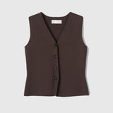 Milano Knit Vest Chocolate Brown