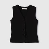 Milano Knit Vest Jet Black