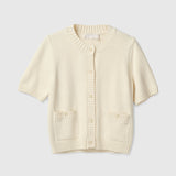 Heavy Cotton Cardigan Tee Cream