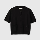 Heavy Cotton Cardigan Tee Jet Black