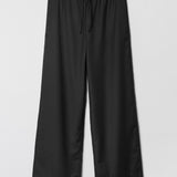 Silk Twill Siena Trousers Jet Black