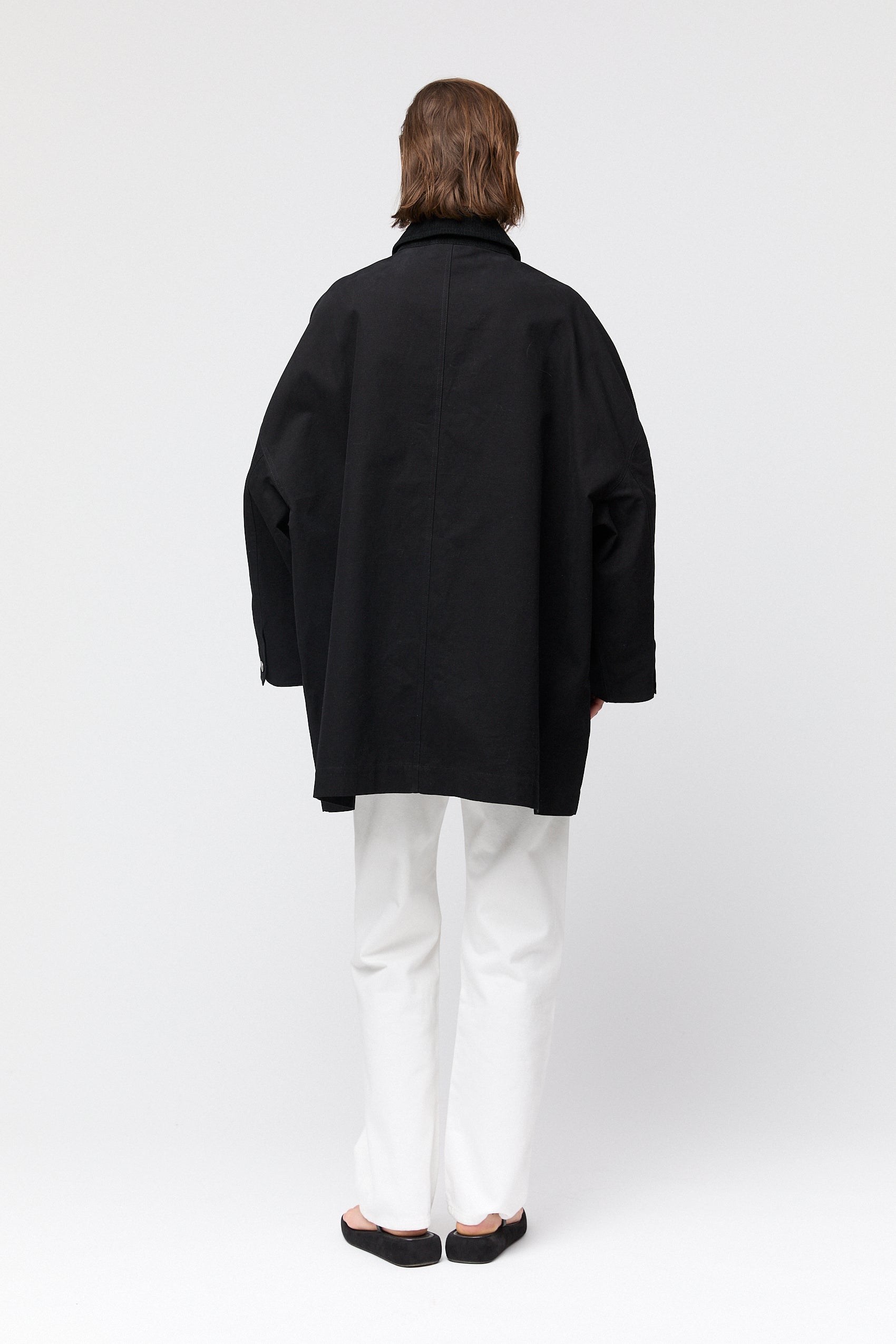 Oversized Canvas Jacket Jet Black