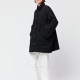 Oversized Canvas Jacket Jet Black