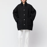 Oversized Canvas Jacket Jet Black