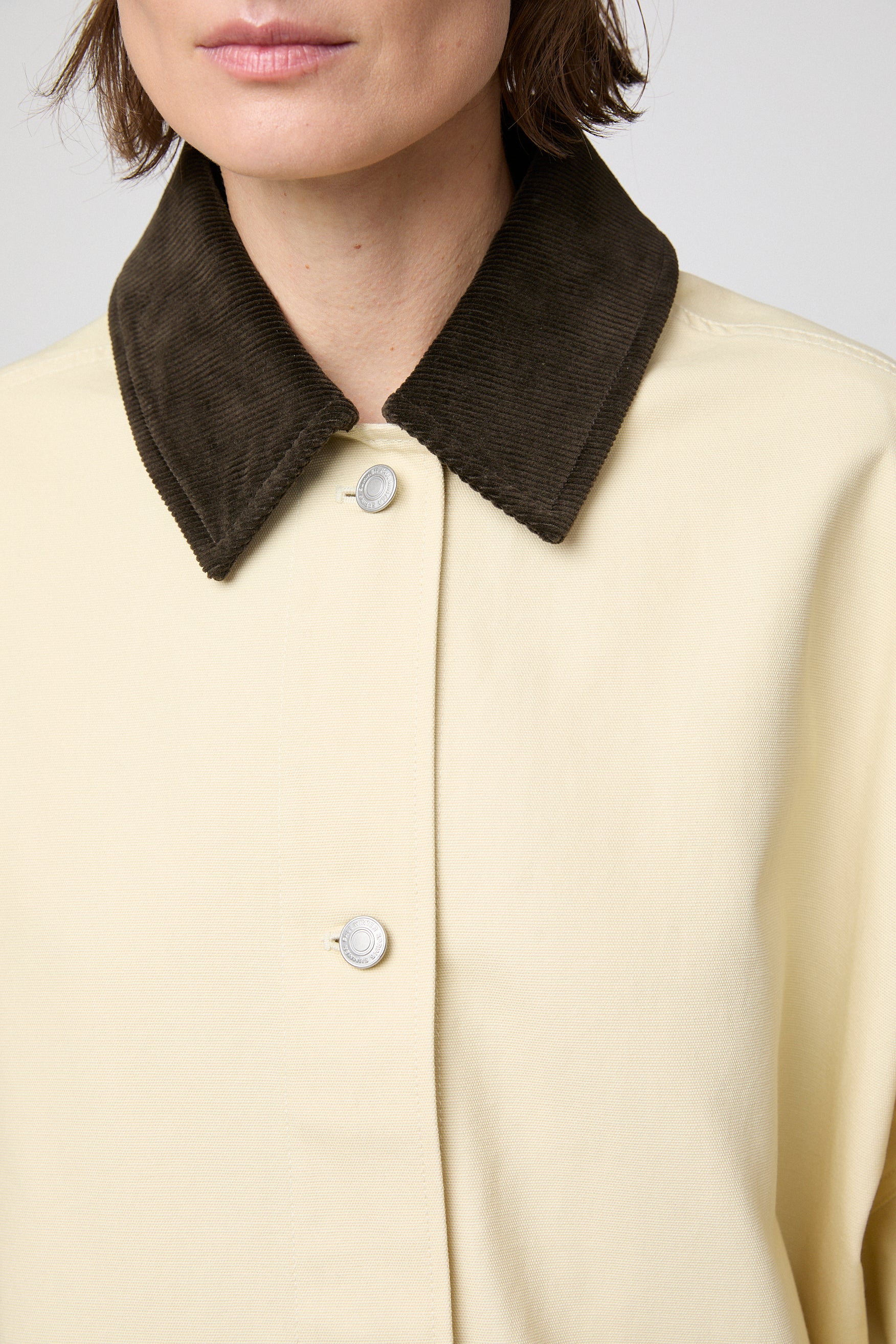 Oversized Canvas Jacket Panna Cotta