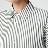 Coastal Shirt Olive and White Stripe