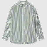 Coastal Shirt Olive and White Stripe