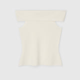 Compact Knit Off Shoulder Top Macadamia