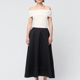 Vivienne Organza Skirt Jet Black