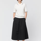 Poet Pleat Skirt Jet Black