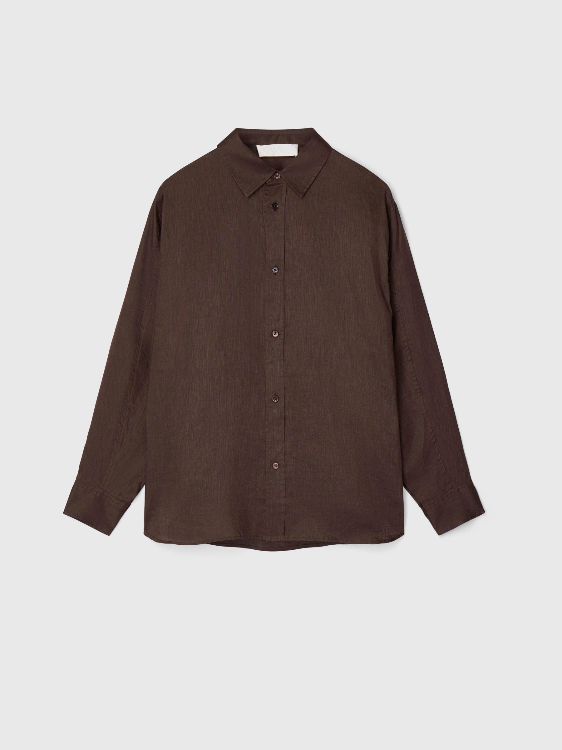 Linen Coastal Shirt Chocolate Brown