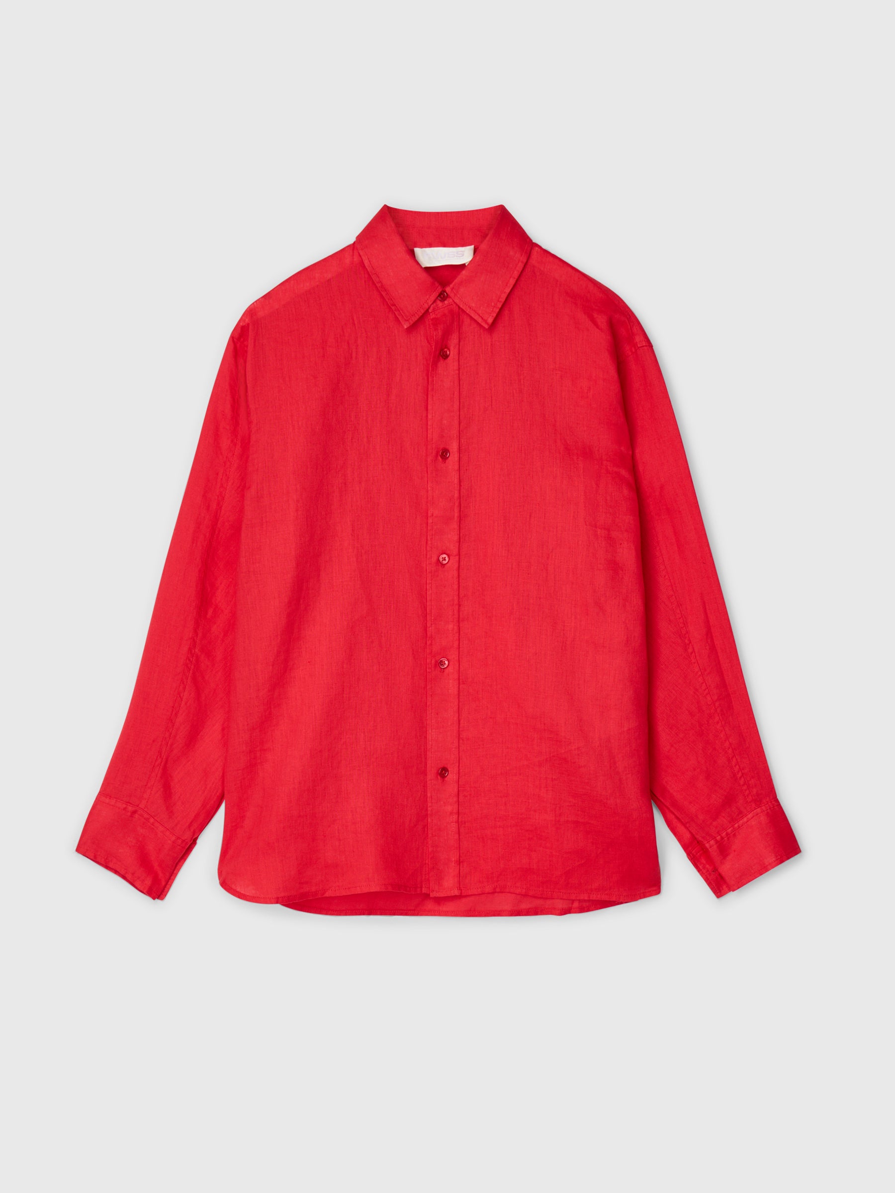 Linen Coastal Shirt Vivid Red