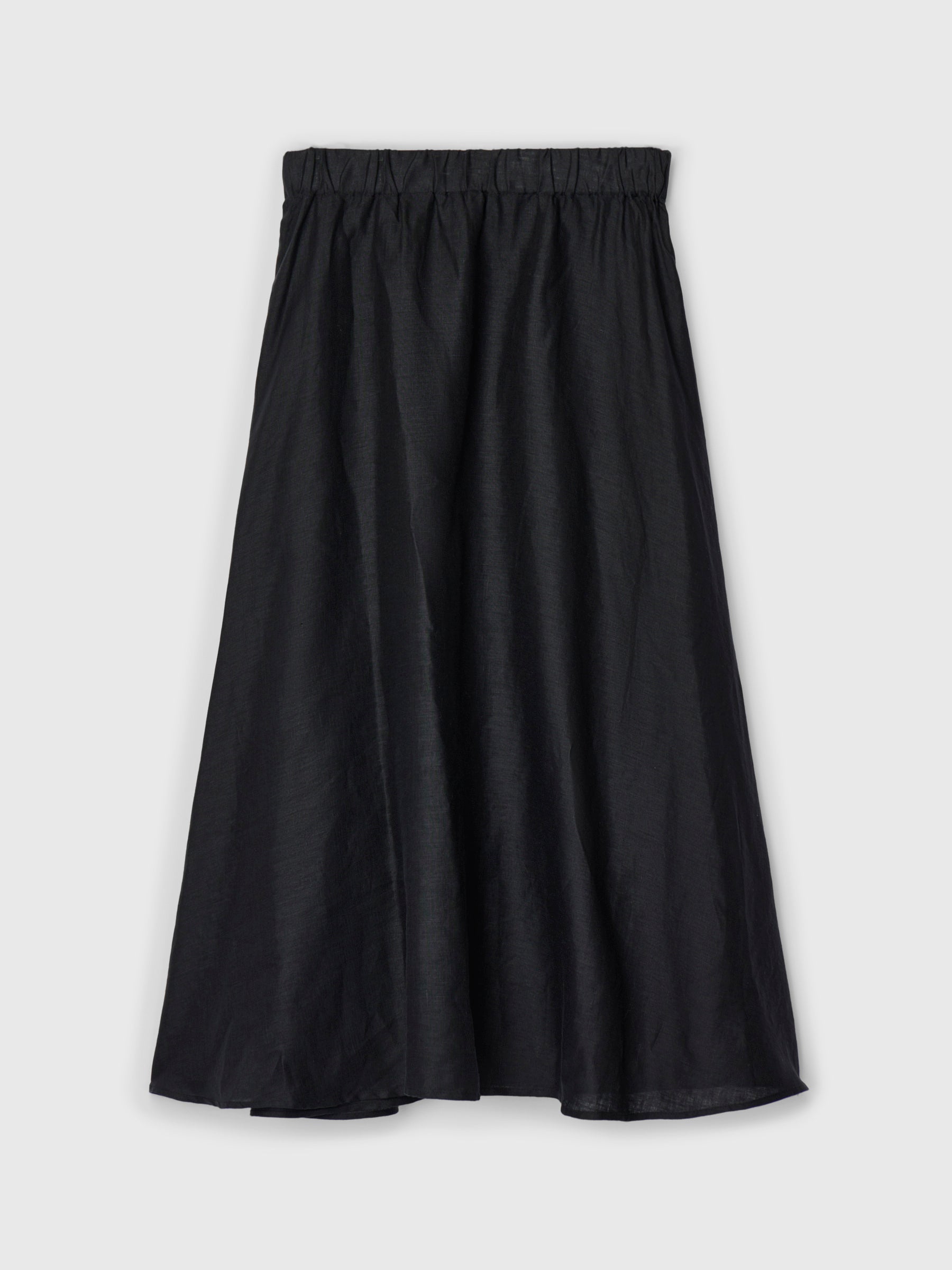 Linen Isabella Skirt Jet Black
