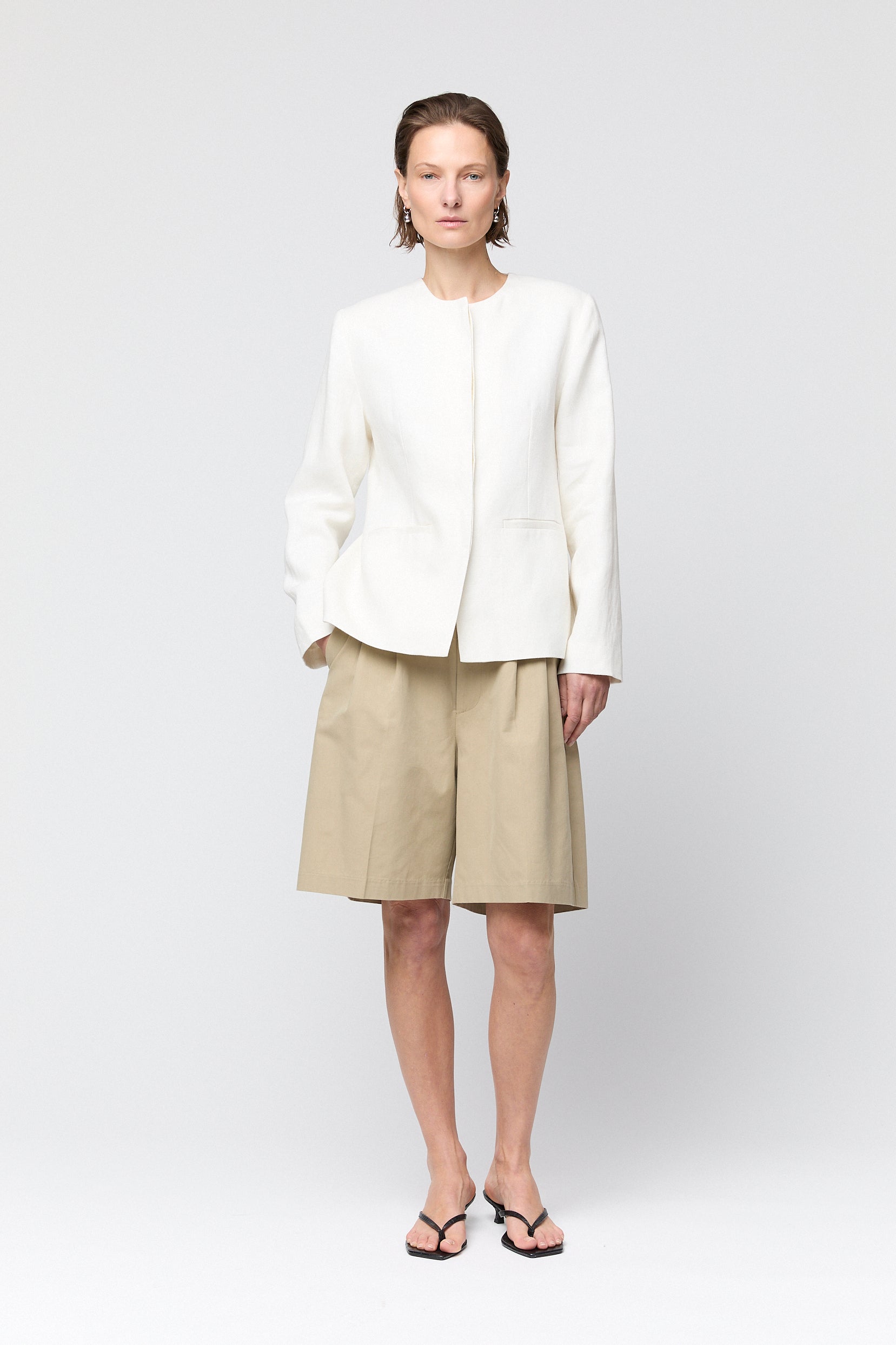 Linen Noir Blazer Off White