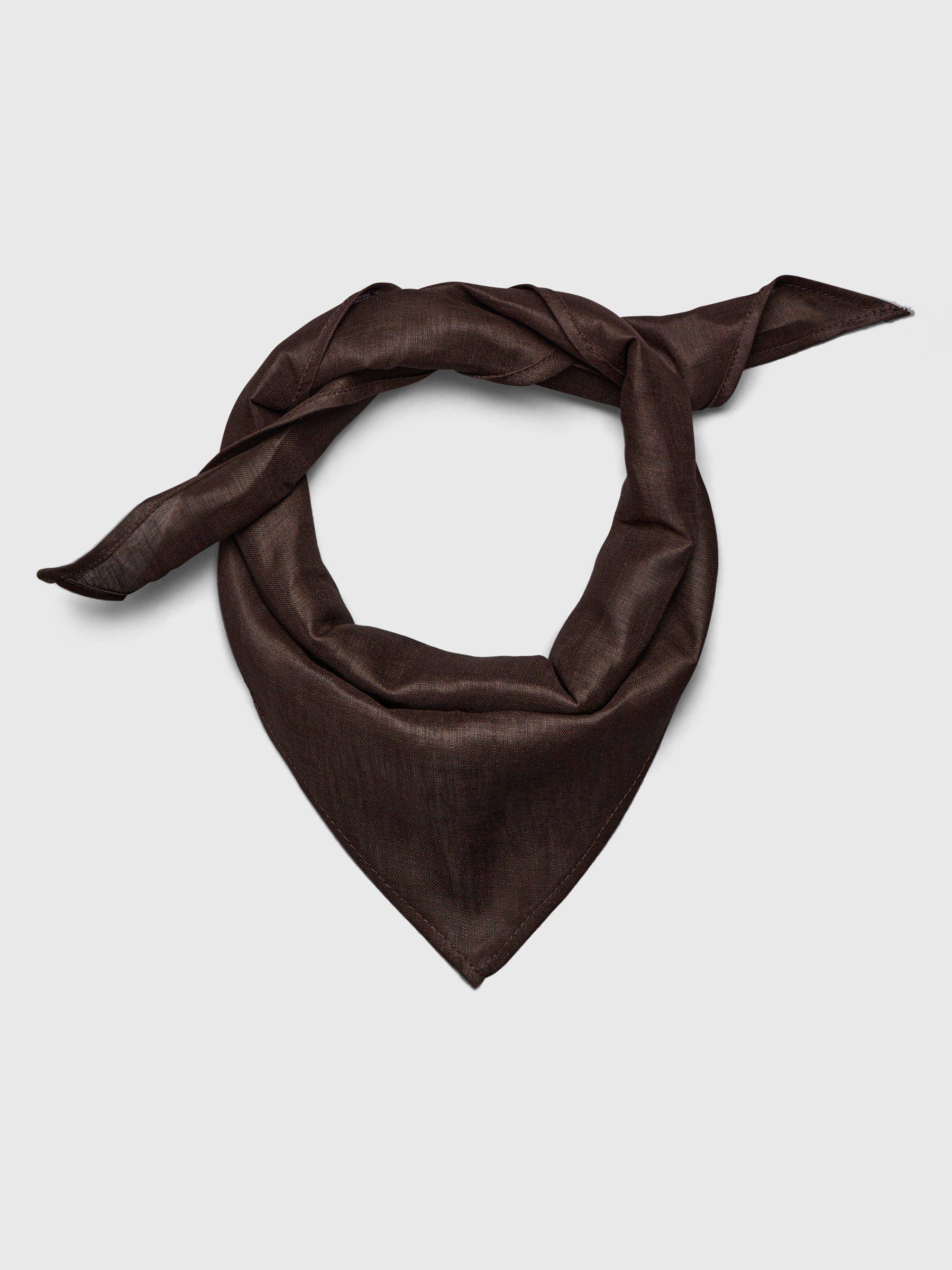 Linen Poet Scarf Chocolate Brown