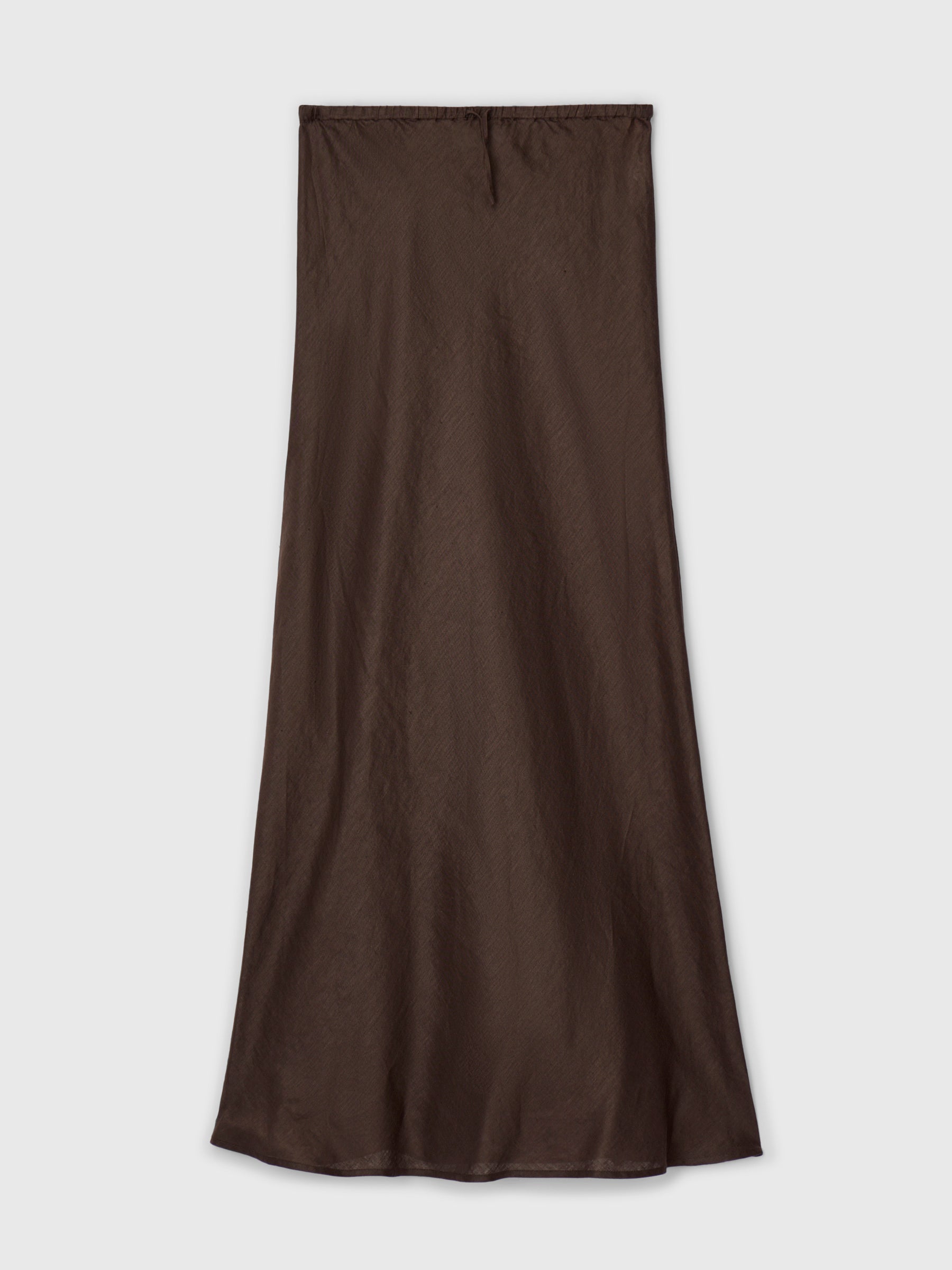 Linen Siena Skirt Chocolate Brown