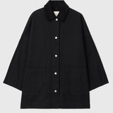Oversized Canvas Jacket Jet Black