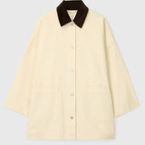 Oversized Canvas Jacket Panna Cotta