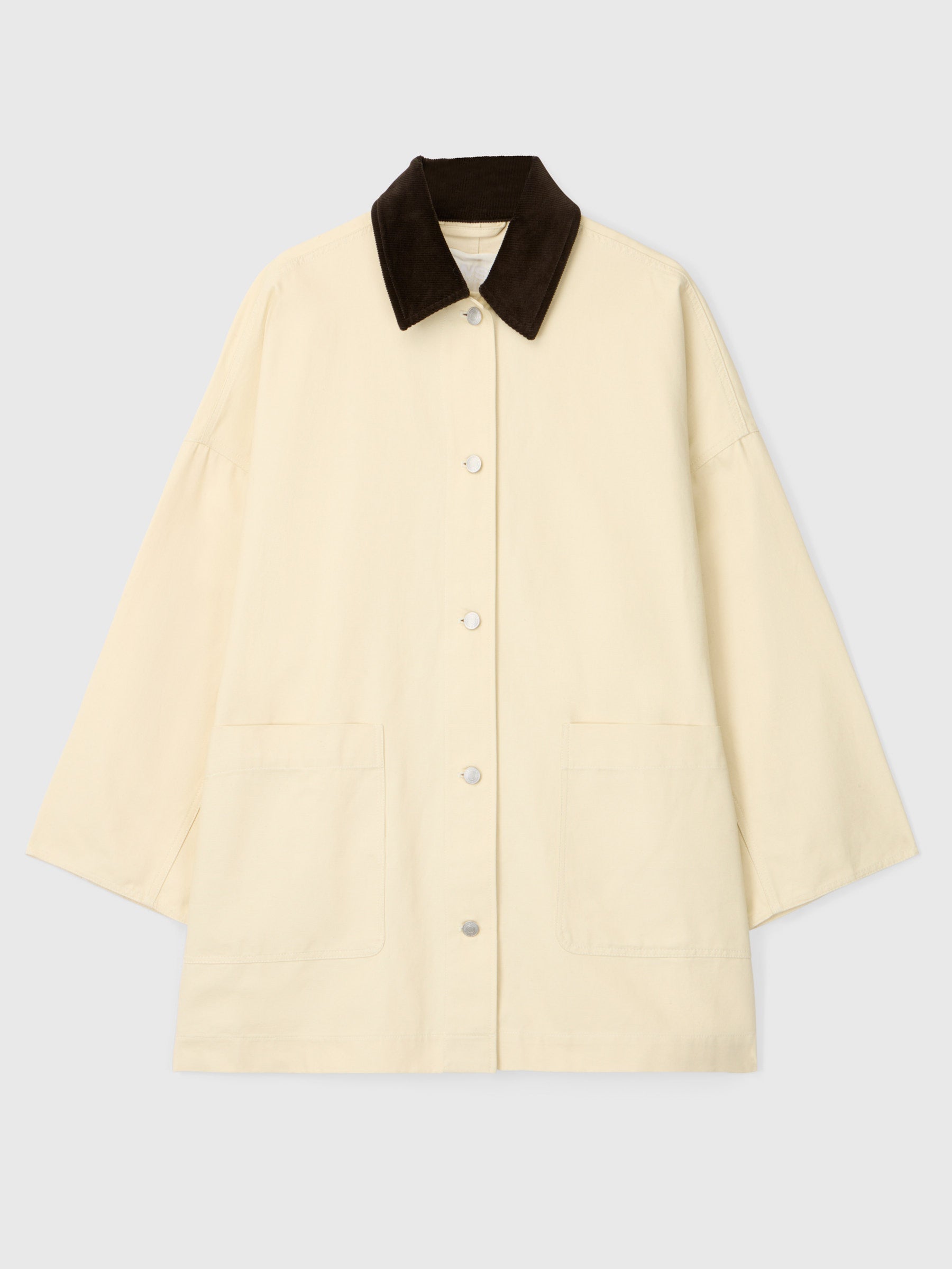 Oversized Canvas Jacket Panna Cotta